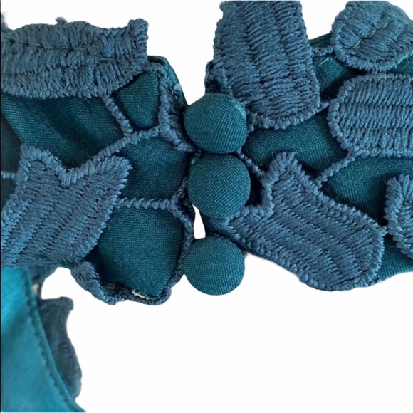 Bardot Gemma Halter Lace Dress. Forest Green. Size 6. - Picture 11 of 12